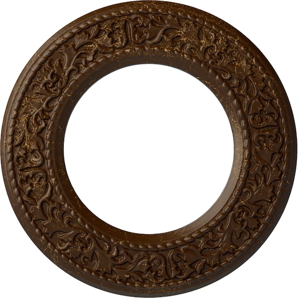 Ekena Millwork Blackthorn Medallion (Canopies up to 7 1/2"), 13 3/8"OD x 7 1/2"ID x 3/4"P, Root Beer Crackle CM13BLRBC - main